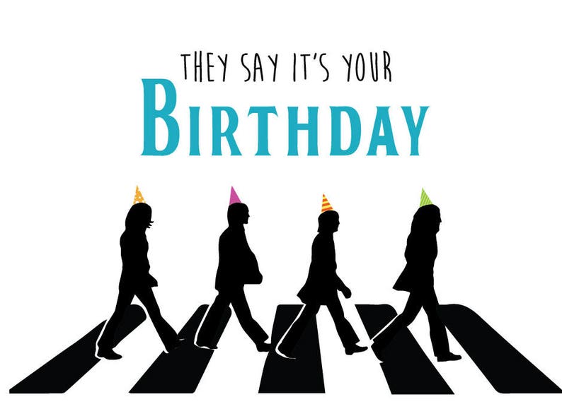 Beatles Birthday Card Card Design Template