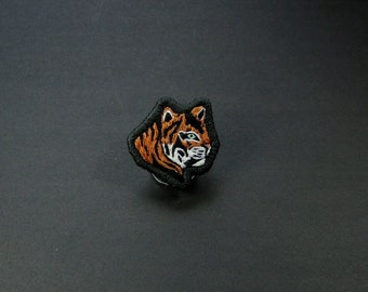 Bague "Panthera tigris" brodée