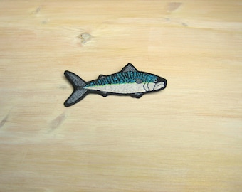 Embroidered brooch "Scomber"