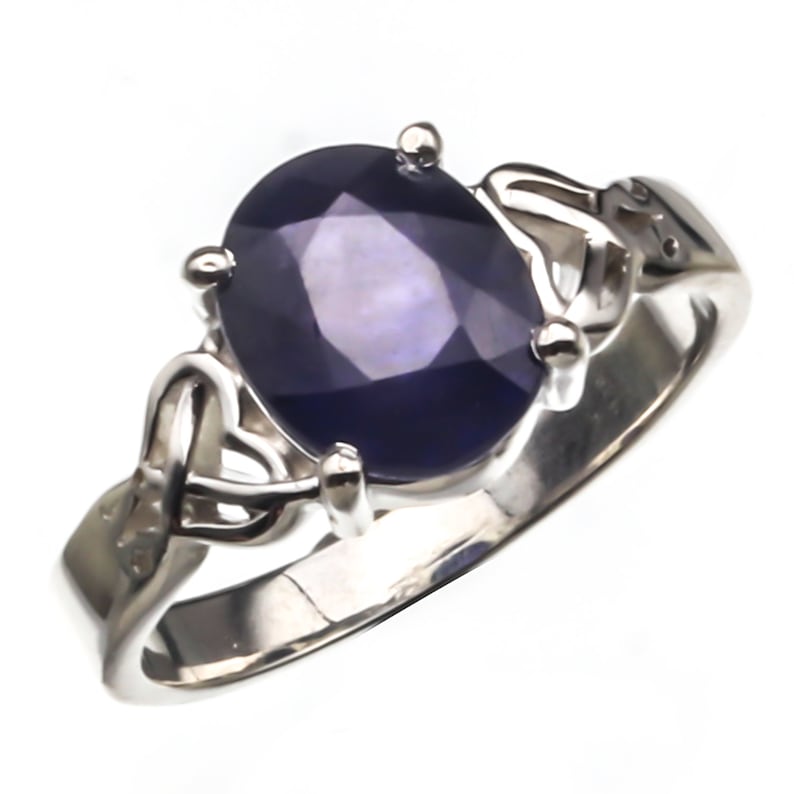 Natural Certified Blue sapphire Gemstone Ring925 Sterling Silver Handmade RingVintage Ring
