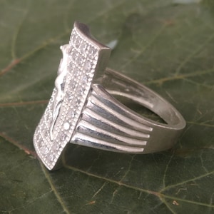 Silver Jaguar Eternity Band for Men | Jaguar Eternity Band With Zircons | jaguar Encraved Band Father's day Gift | Silver Band Gift