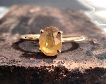 Zertifizierte natürliche Astrologie Zweck Gelber Saphir Ring Panchdhatu Pukhraj Ring Frauen Astrologische Ringe, Astrologische Ringe, Geschenk sie.