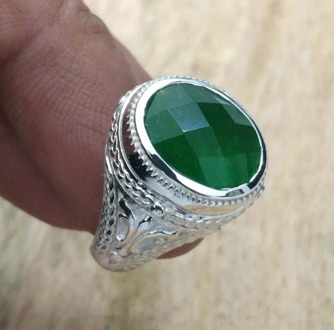 Emerald Ring Carat Natural Certified Emerald Handmade Emerald