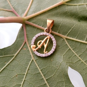 Pingente de alfabeto inglês antigo 22k, colar feminino com pingente de letras em ouro maciço, colar com iniciais personalizadas, pingente de fonte gótica, presentes para ela