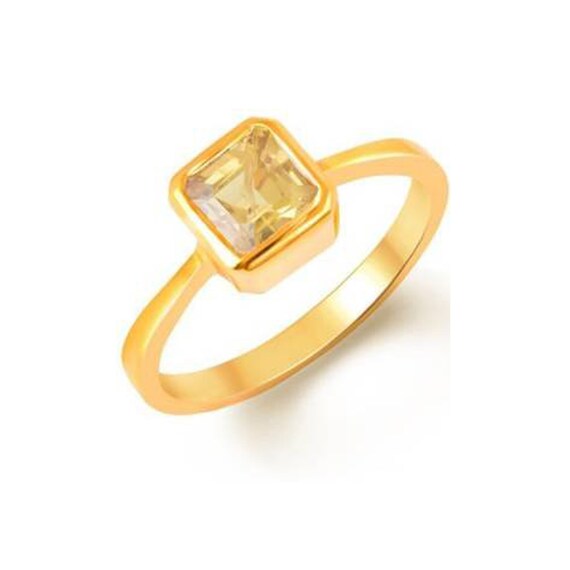 Natural Certified Yellow Sapphire Pukhraj Gemstone Ring in panchadhatu  Copper Gold Plated Ring Handmade Ring for Men & Women - Etsy