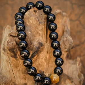 Onyx / Tiger&#39;s Eye 8mm Natural Gemstone Bracelet
