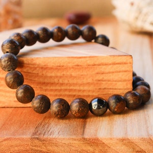 Bronzite with Hematite 8mm Natural Gemstone Bracelet