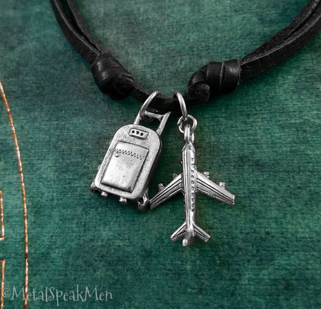 Tiny Airplane Necklace Plane Necklace Travel Necklace 