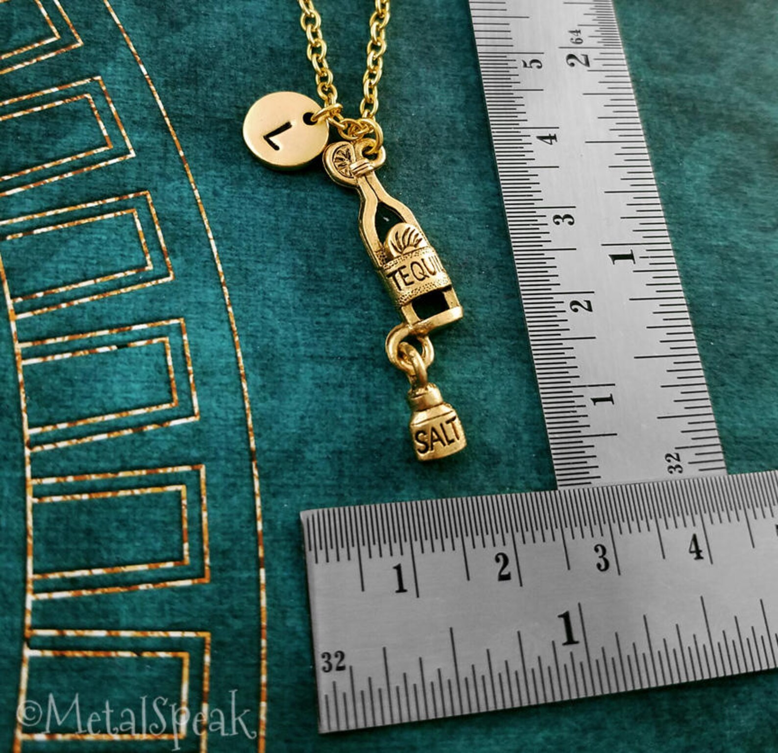 Tequila Necklace SMALL Tequila Charm Necklace Alcohol Jewelry Etsy UK