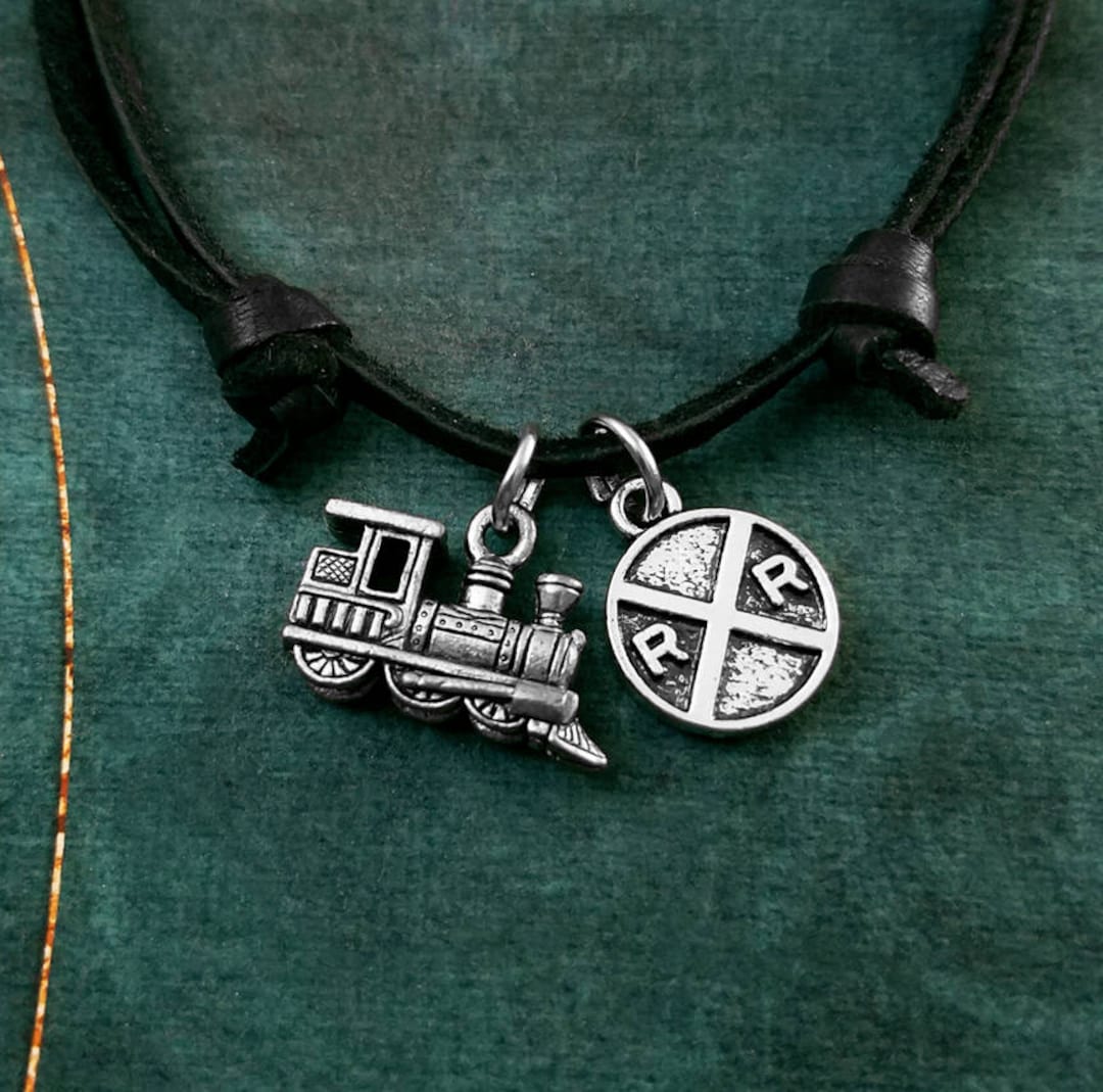 Train Necklace SMALL Train Charm Necklace Travel Jewelry Railroad