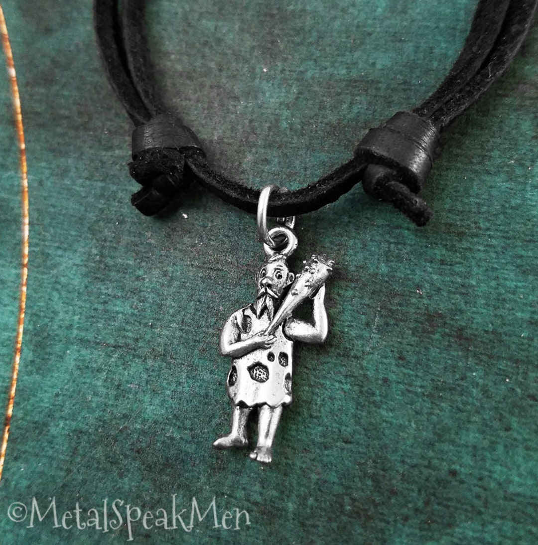 Caveman Necklace SMALL Cave Man Charm Husband Gift Brother Etsy