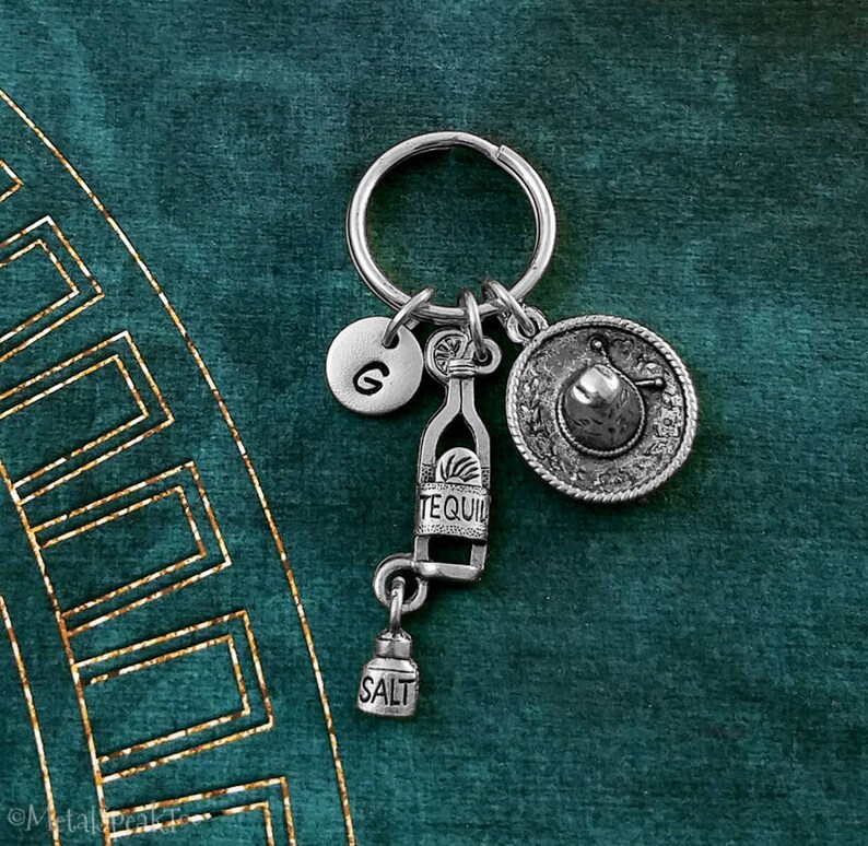 Tequila Necklace SMALL Tequila Charm Alcohol Jewelry Sombrero Etsy