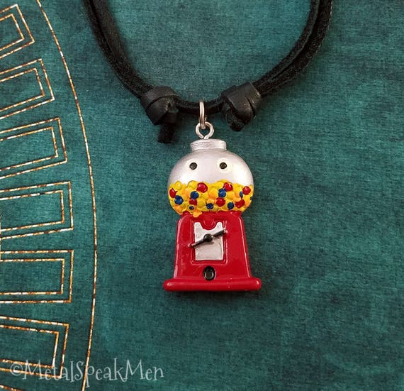 Gumball Machine Necklace Vintage Jewelry Plastic Charm Necklace 