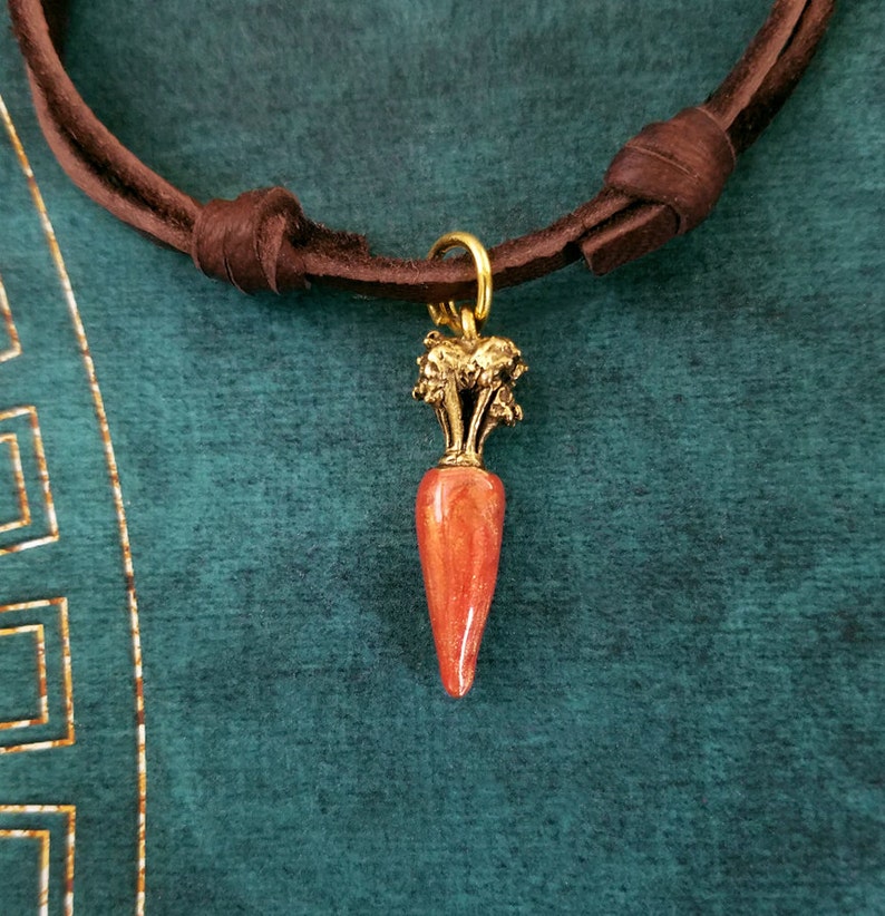Carrot Necklace SMALL Carrot Jewelry Vegetable Food Jewelry Etsy