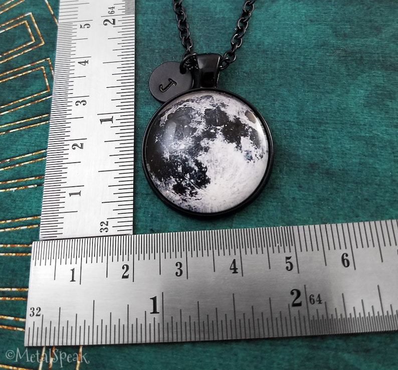 Moon Necklace Full Moon Jewelry Space Jewelry Celestial Etsy