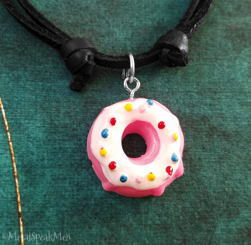 Donut collar rosa donut encanto collar donut donut con Etsy
