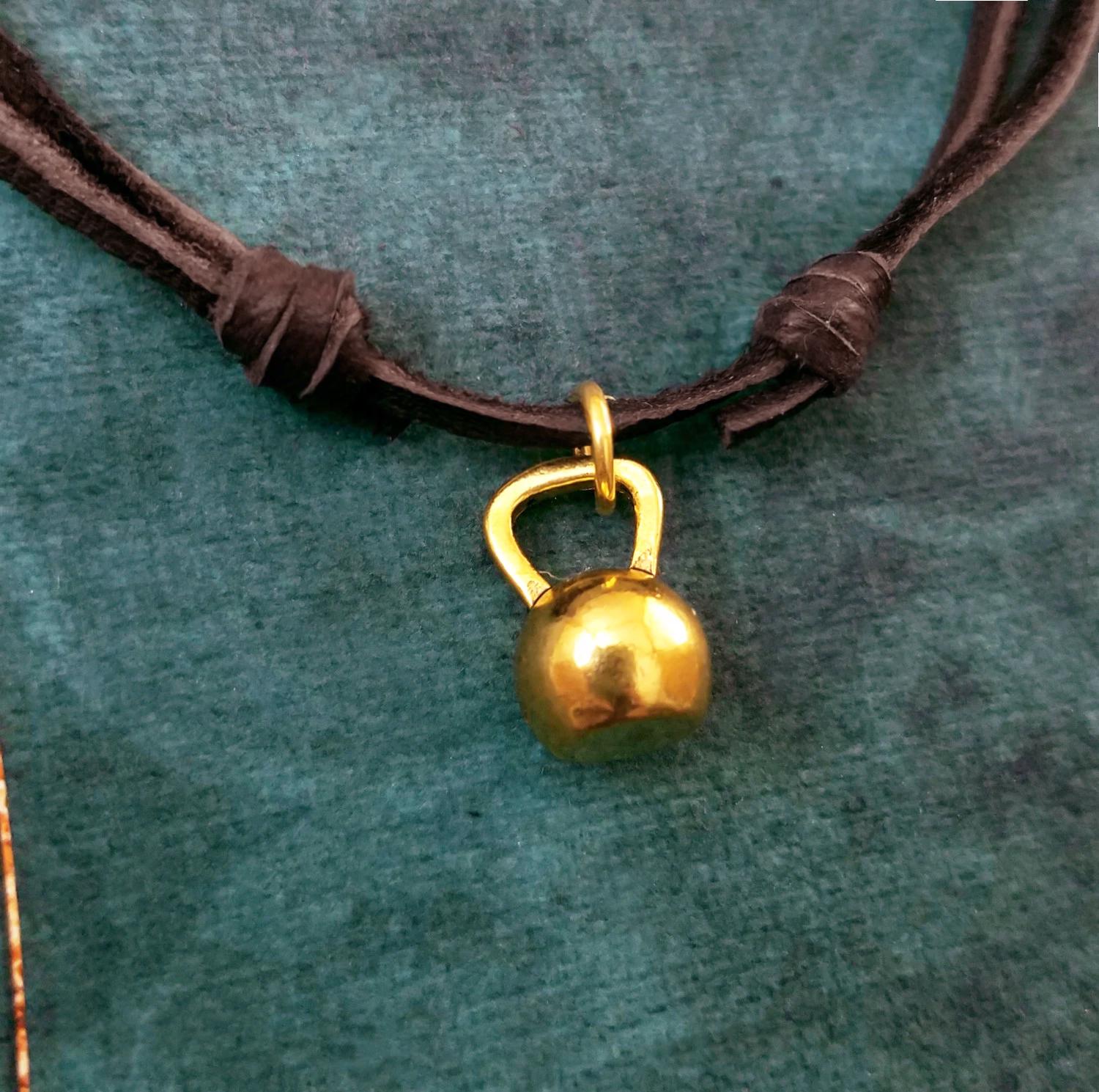 SAGEGASAGE☆Kettlebell Necklace Kettlebell Necklace / Sterling Silver / Carbon-gold-pink