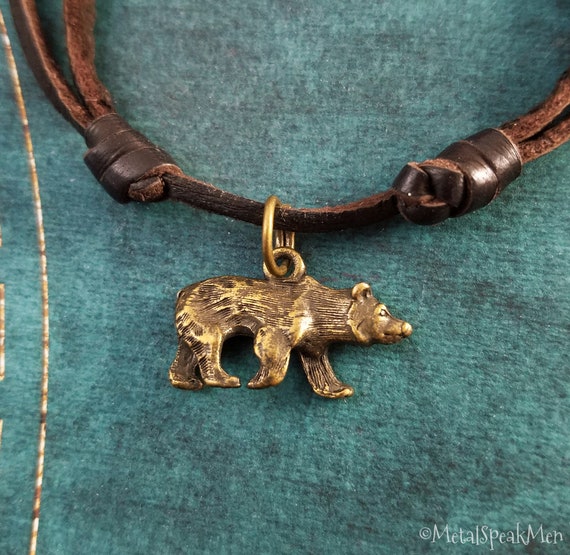 Mens Black Gummy Bear Necklace | Nialaya | Wolf & Badger
