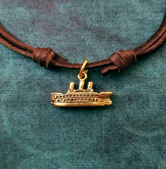 Ship Necklace SMALL Cruise Ship Jewelry Boat Necklace Travel Etsy UK