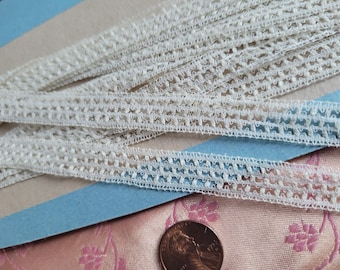 Rare vintage French Battenberg tape braid Lace trim Point De Gaze Brussels Victorian BY THE YARD dolls novelty