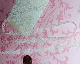 Wow! Rare vintage French Battenberg tape braid Lace trim Point De Gaze Brussels Victorian BY THE YARD dolls novelty