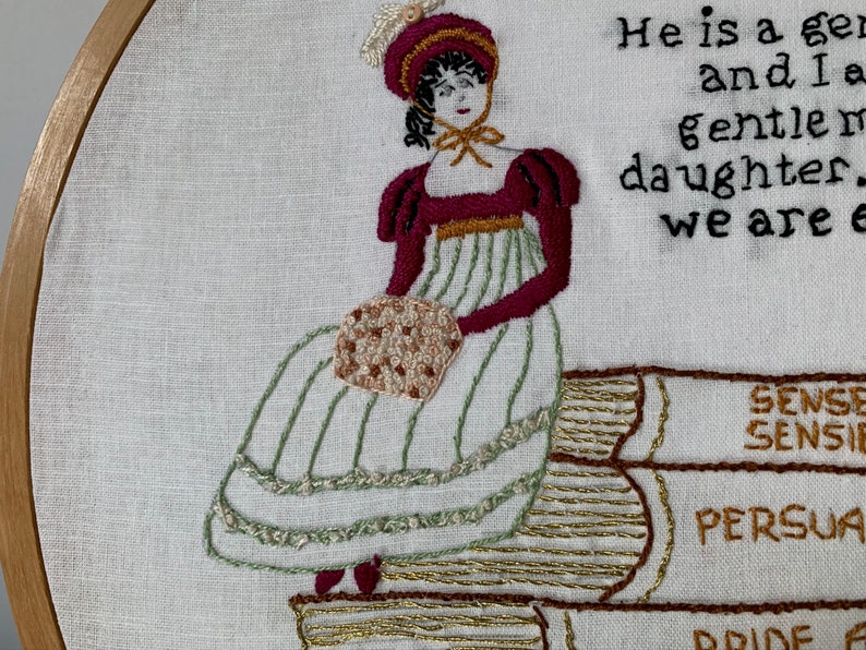 Jane Austen Embroidery Pattern pdf Etsy Ireland