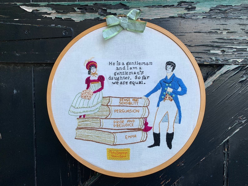 Jane Austen embroidery pattern pdf image 1