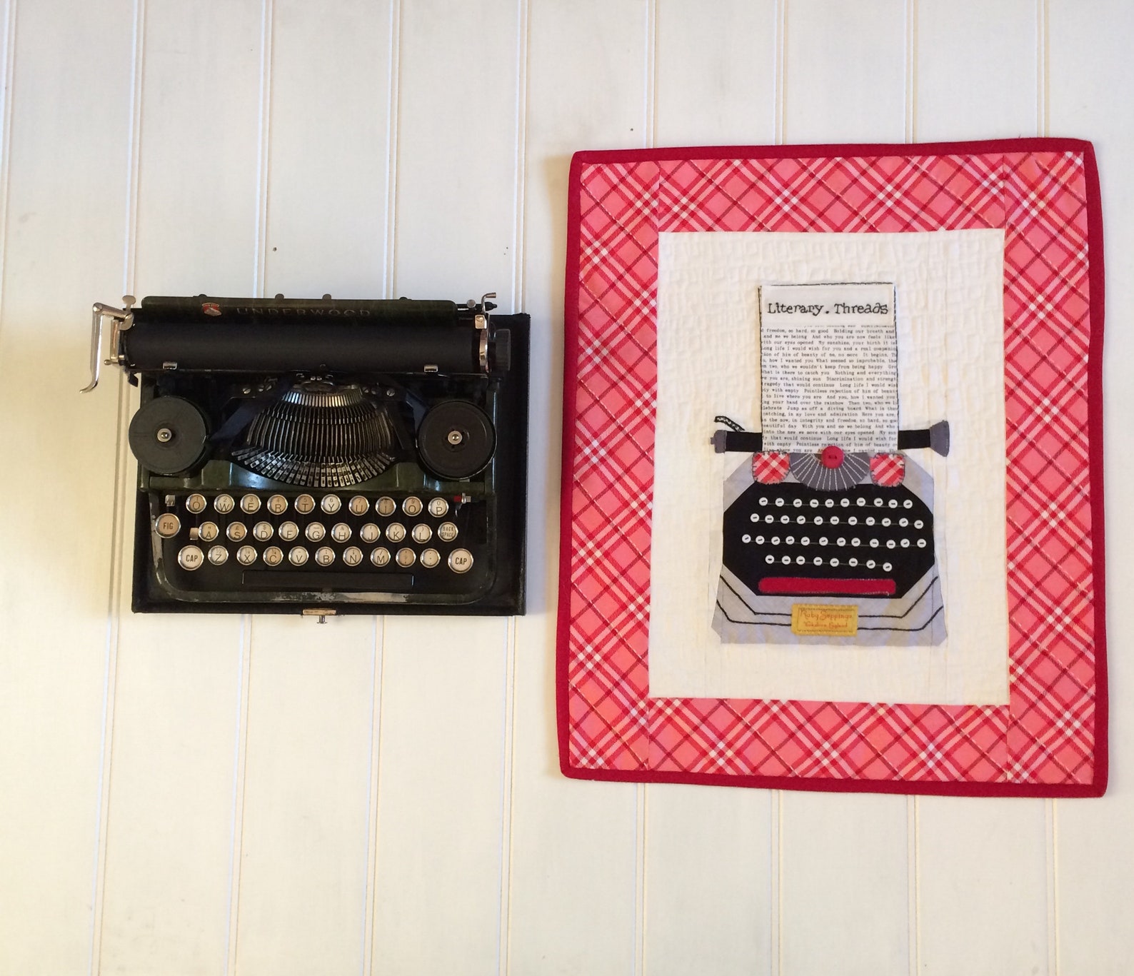 The Typewriter Mini Quilt Pattern paper Etsy