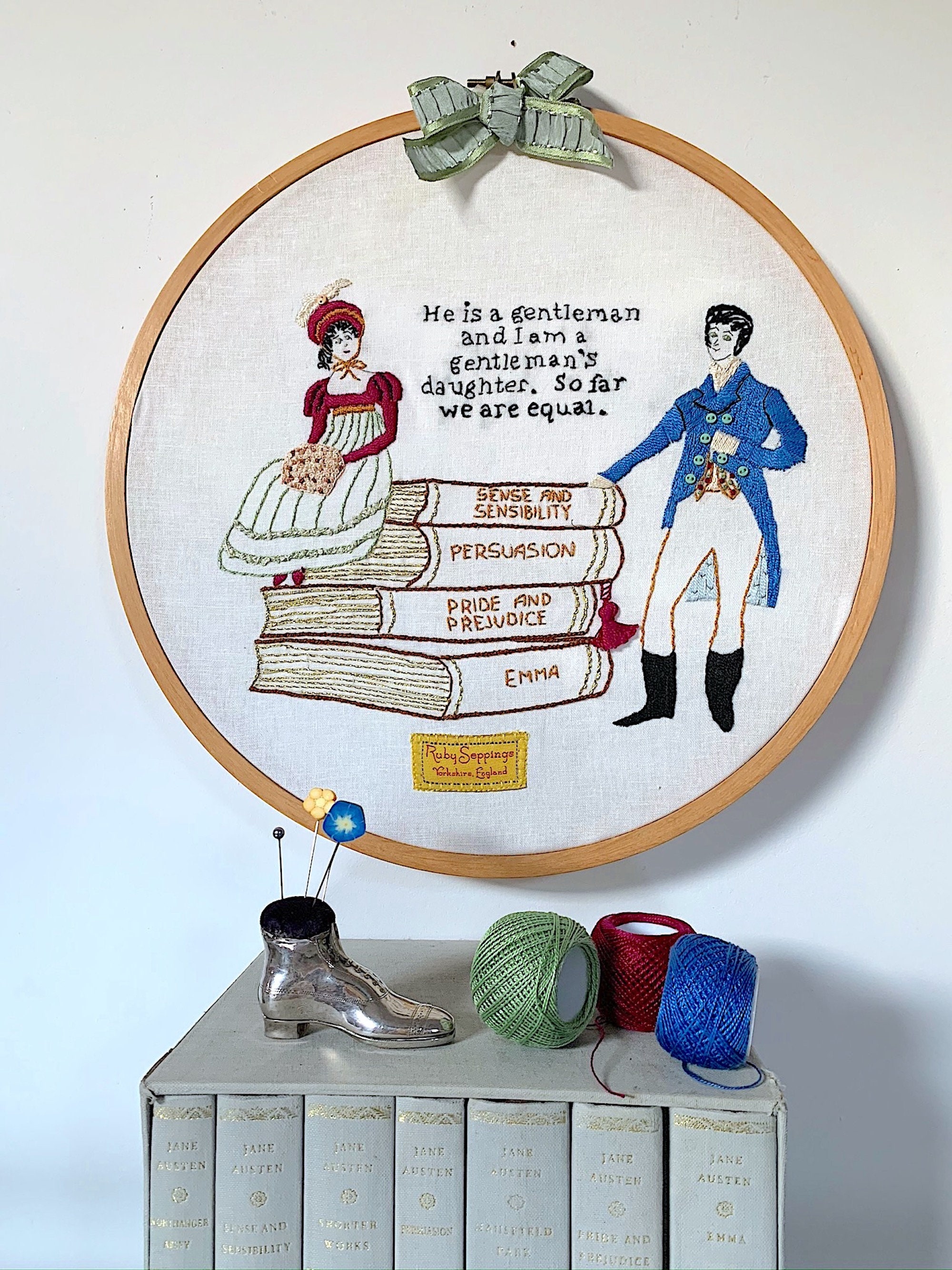 Jane Austen Embroidery Pattern pdf Etsy