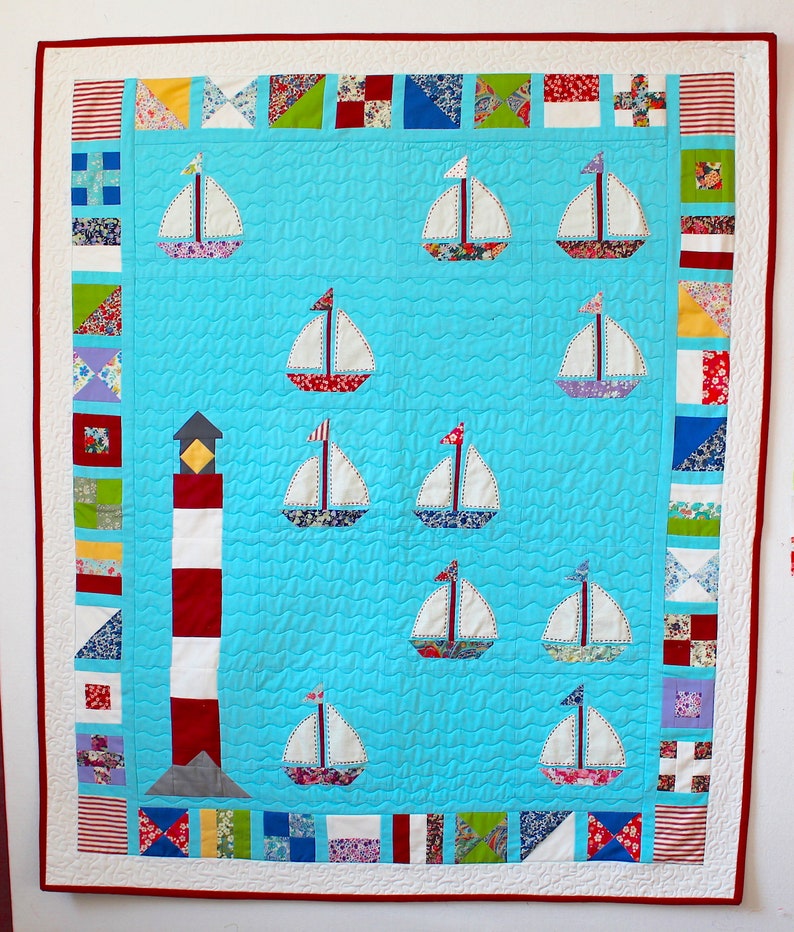 Regatta Quilt Pattern paper Etsy