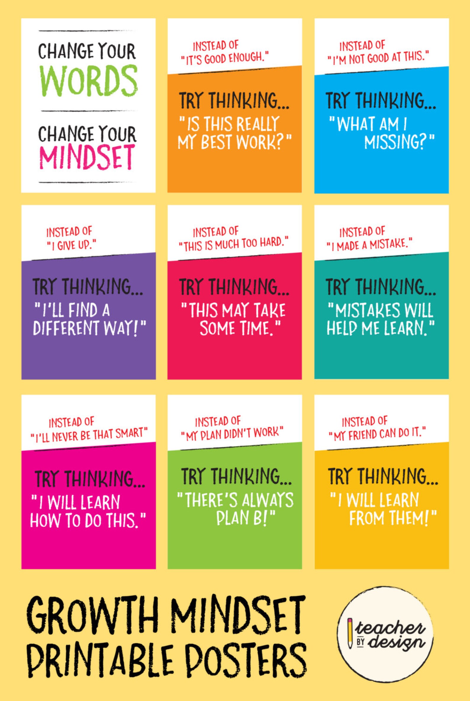 Printable Growth Mindset Posters