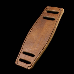 Handmade Leather Bund Pad, Vintage 401 , Italian Veg Tanned (Tan Brown)