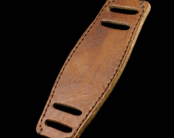 Handmade Leather Bund Pad, Vintage 401 , Italian Veg Tanned (Tan Brown)