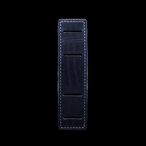 Handmade Leather Bund Pad (NM Style) Vintage 407 Navy Blue, Italian Veg Tanned