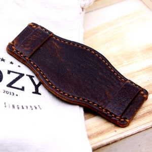 Handmade Leather Bund Pad (Style II) Gobi Cognac, Italian Veg Tanned