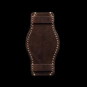 Handmade Leather Bund Pad (Style II) Vintage 405, Italian Veg Tanned (Reddish Dark Brown)