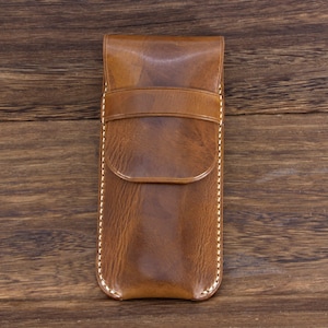 Handmade Military 102 Camouflage Leather Watch Pouch, Italian Veg Tanned