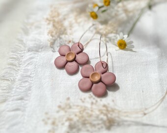 Daisy hoops | Marsala