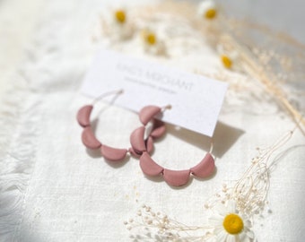 Marsala | scalloped edge hoops