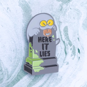 Here It Lies - Glowing Ghost Enamel Pin