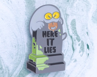 Here It Lies - Glowing Ghost Enamel Pin