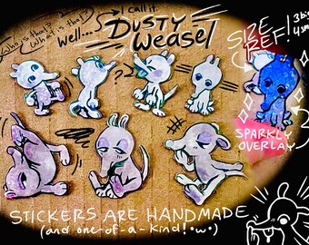 Dusty Weasel - Handmade Holo Stickers