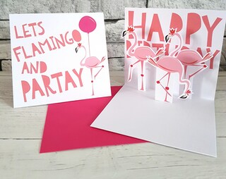Lovepop Biglietto Pop-up Di Compleanno Con Fenicottero – 12,7x17,8 Cm – Con Messaggio Nascosto – Regalo Per Lei