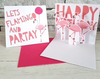 Lovepop Biglietto Pop-up Di Compleanno Con Fenicottero – 12,7x17,8 Cm – Con Messaggio Nascosto – Regalo Per Lei