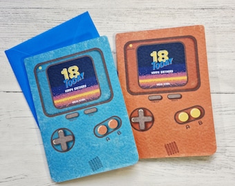 18th Retro Handheld Birthday Card