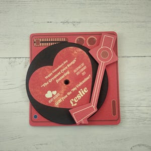 Carte personnalisée de Saint-Valentin, carte de tourne-disque, carte de Saint-Valentin petit ami, carte d'amour pour lui, carte de Saint-Valentin mari et femme
