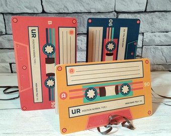 Retro Cassette Tape Birthday Card: 80s/90s Music Lover Gift