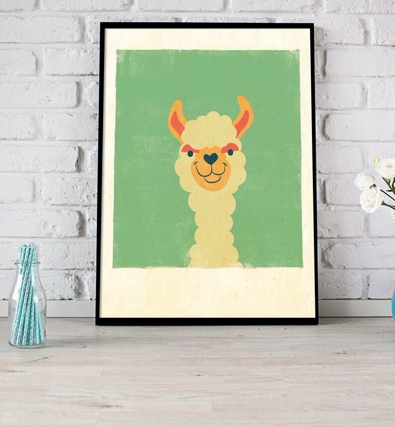 Llama Print Alpaca Print Llama Gift Llama Poster Llama | Etsy UK