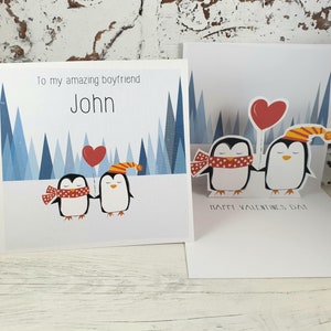 Para meu incrível marido, cartão personalizado de dia dos namorados, cartão de amor de pinguim, cartão de namorados, cartão de parceiro, cartão de namorados gay,
