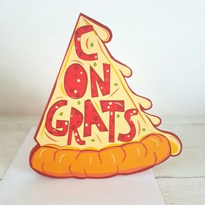 Congratulations Pizza Slice Card, Celebration Card, Any Occasion Card, Well Done Card, Pizza Lover Card, Congrats Card, image 5